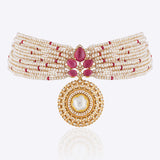 Roseleaf Medallion Choker