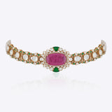 Pink Ellipse Choker