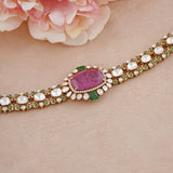 Pink Ellipse Choker