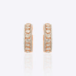 gold hoop earrings with luminous Polki diamonds