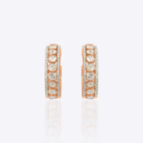 gold hoop earrings with luminous Polki diamonds