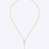 14KT gold necklace with a delicate pendant and graceful drop design