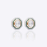 In Vogue Hexa Diamond Polki Earrings