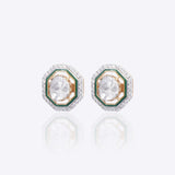In Vogue Hexa Diamond Polki Earrings