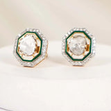 In Vogue Hexa Diamond Polki Earrings