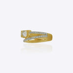 Radiant Bow Ring in 14K gold with a whimsical bow motif on interlocking bands