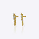 14kt gold bow-inspired drop earrings with delicate design