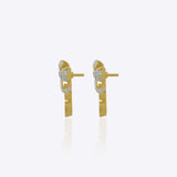 14kt gold bow-inspired drop earrings with delicate design