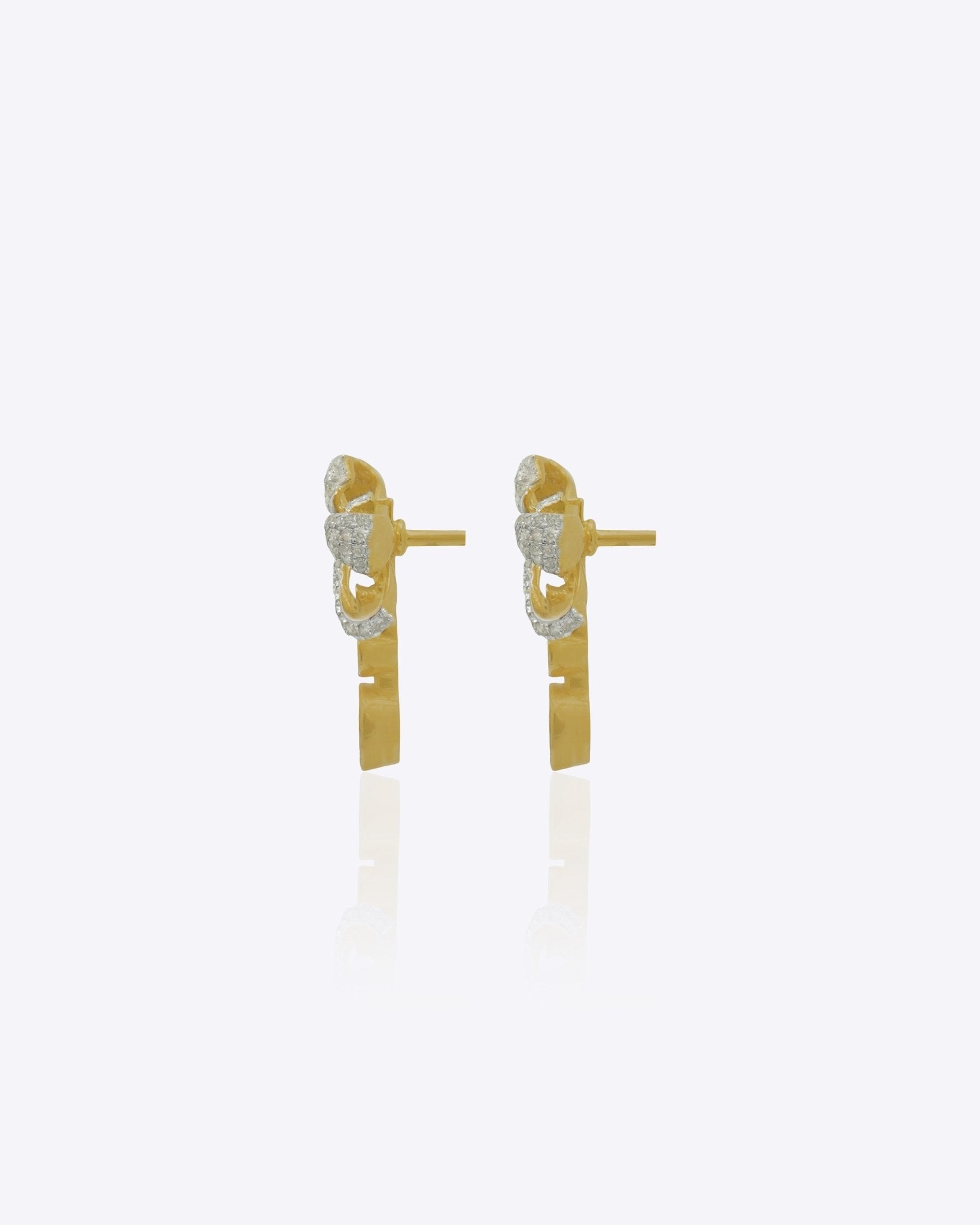 14kt gold bow-inspired drop earrings with delicate design