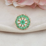 Aqua Blossom Ring