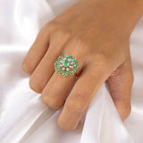Aqua Blossom Ring