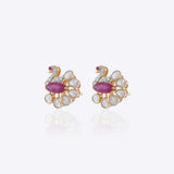 Twin Peacock Earrings
