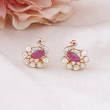 Twin Peacock Earrings
