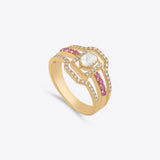 Geometric Polki Ring