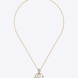 14k gold zodiac pendant with Polki and diamond detailing for Leo.