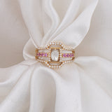 Geometric Polki Ring