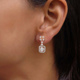The Floral Plinth Diamond Polki Earrings