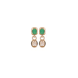 Emerald Aura Polki Diamond Earrings