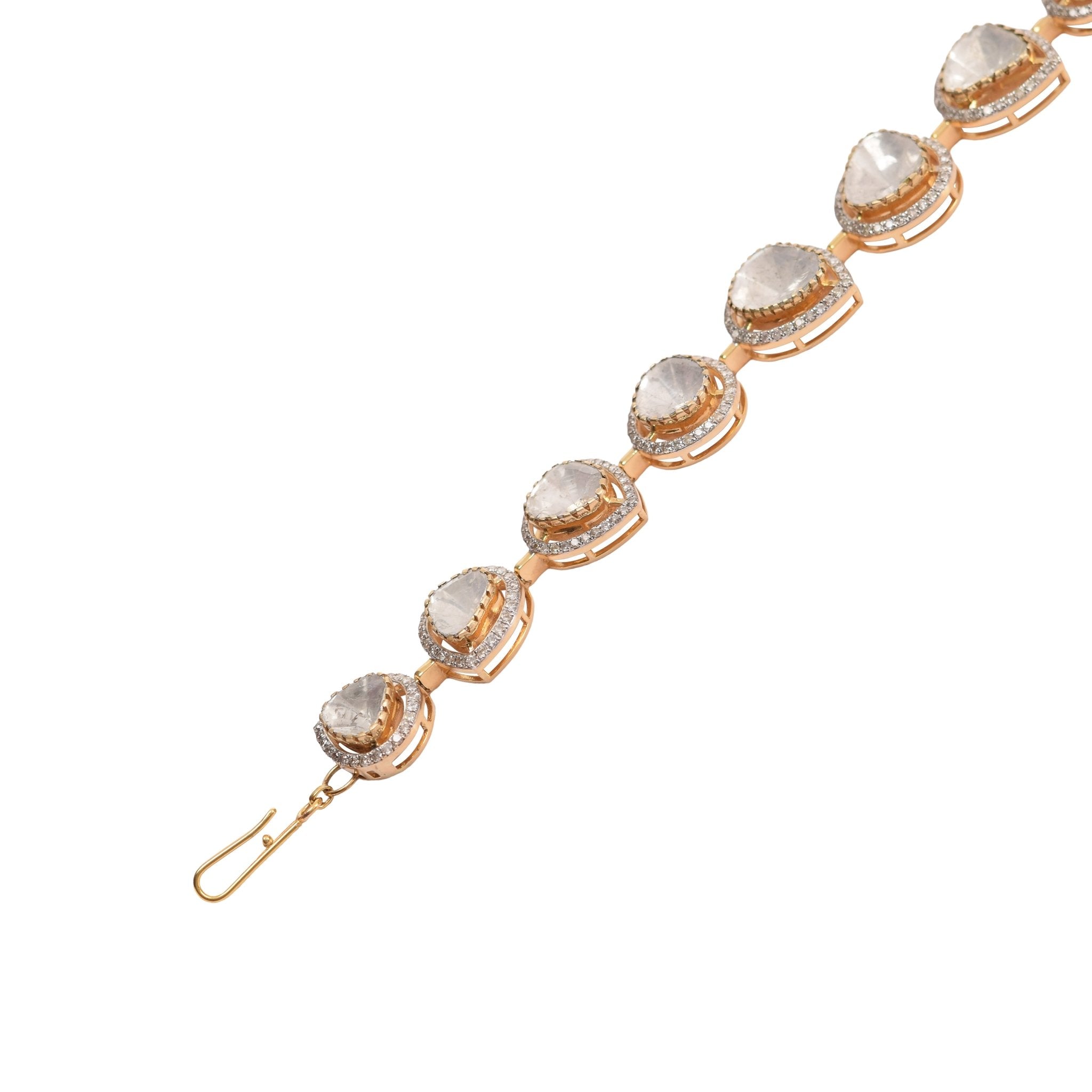 Ivory Solids Polki diamond bracelet with creamy ivory tones