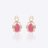 Ruby Frame Earring