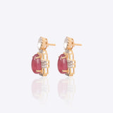 Ruby Frame Earring