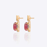 Ruby Frame Earring