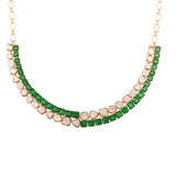 Stella Colour Stone Polki Diamond Necklace