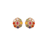 Navratna Polki Diamond Ear Studs