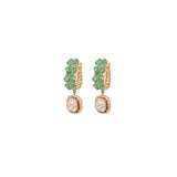 Emerald Dreams Polki Diamond Earrings