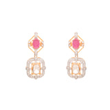 Claret Polki Diamond Earrings