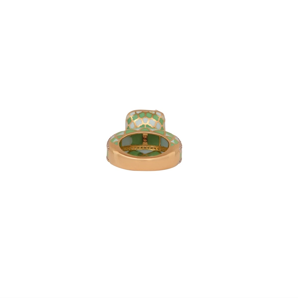 Aura Enamel Ring with gold and pastel enamel accents