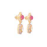 Claret Polki Diamond Earrings