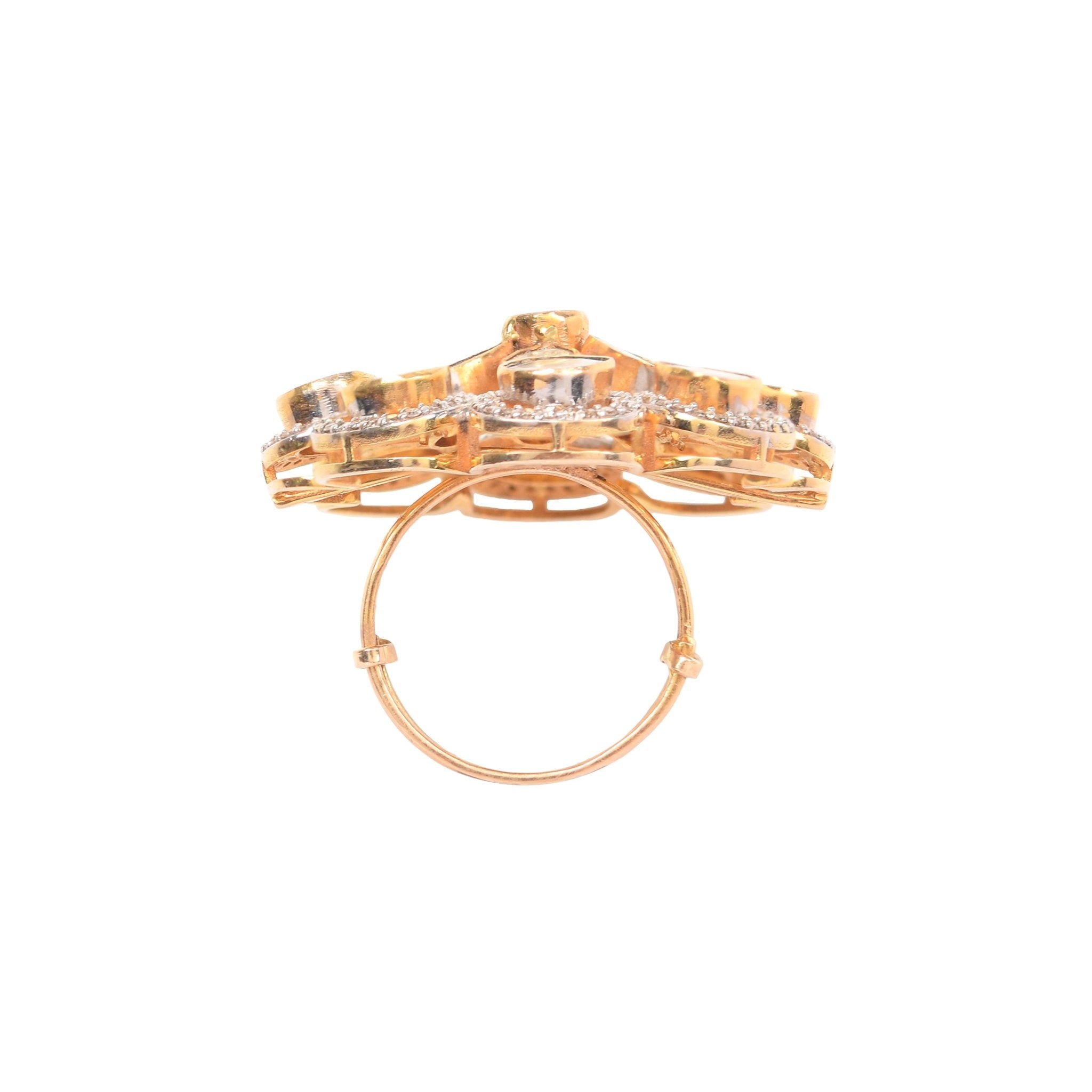 Celestial Diamond Polki Ring in fine starry motif