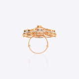 18k gold ring with a continuous circle of shimmering Polki diamonds