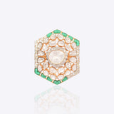 Fern Hexa Polki Ring
