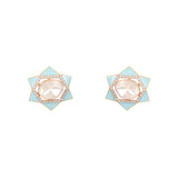 The Serene Blue Polki 
 Diamond Earrings