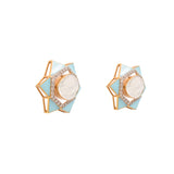 The Serene Blue Polki 
 Diamond Earrings