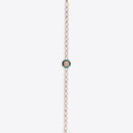 14K gold Pixie Polki Diamond Bracelet with green enamel and diamond accents.