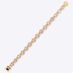 18K gold linear bracelet set with Polki diamonds.