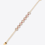 Sacred Polki diamond bracelet in 14K gold with a golden knot framework and talaf accents.