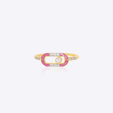 Crimson Polki Ring