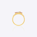 Crimson Polki Ring