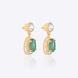 Emerald Poise Polki Earrings