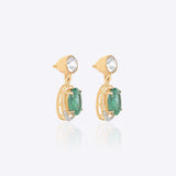 Emerald Poise Polki Earrings