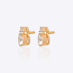 18k gold Polki diamond earrings with a radiant, timeless design.