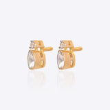 18k gold Polki diamond earrings with a radiant, timeless design.