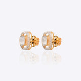 Squarelet Polki Diamond Earrings