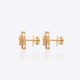 Squarelet Polki Diamond Earrings