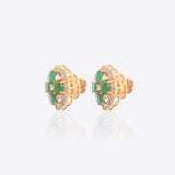 Emerald Clover Diamond Studs