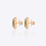 Emerald Clover Diamond Studs